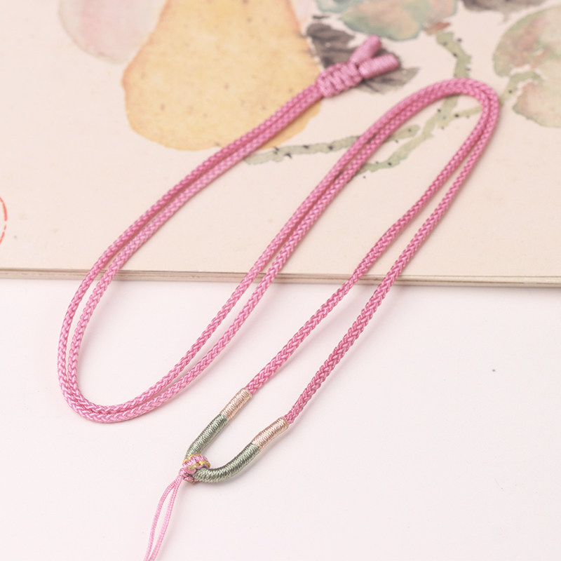 手工编织水晶玛瑙朱砂玉石挂脖绳