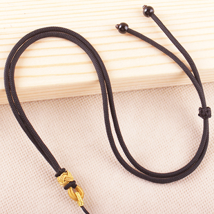 可调菠萝结挂绳简约红色手工编织项链挂绳翡翠黄金玉佩挂件绳子