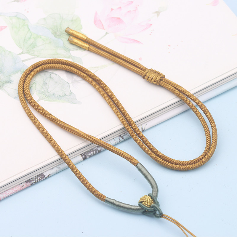 高档吊坠挂绳手工编织平安扣玉佛