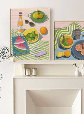 布纸有爱 Bon Appetit 小清新餐厅水果装饰画北欧风饭厅简约挂画