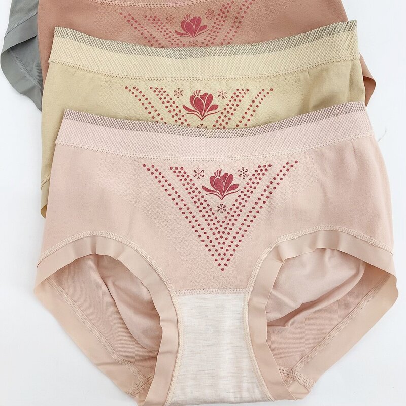 酷色藏红花暖宫内裤女士