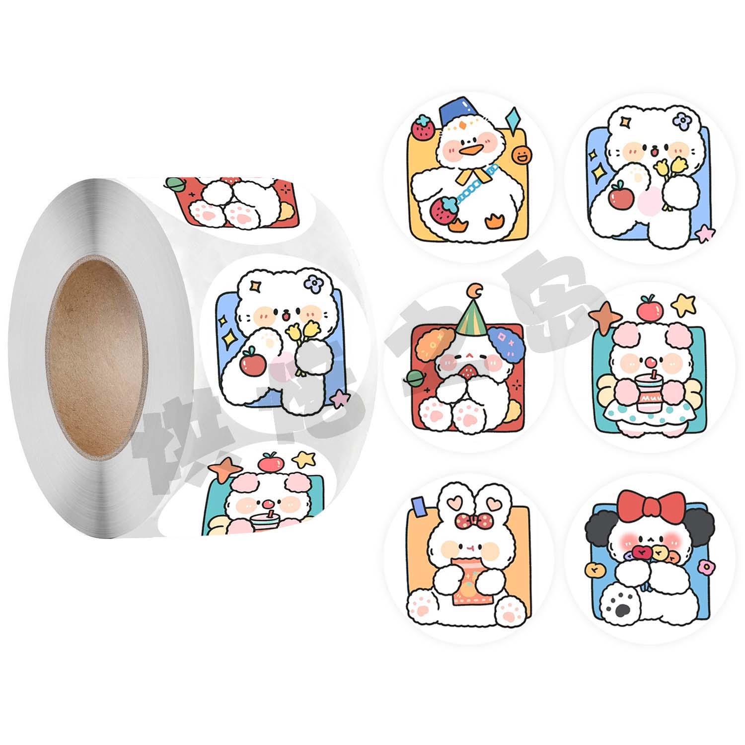 简约小熊可爱贴纸不干胶