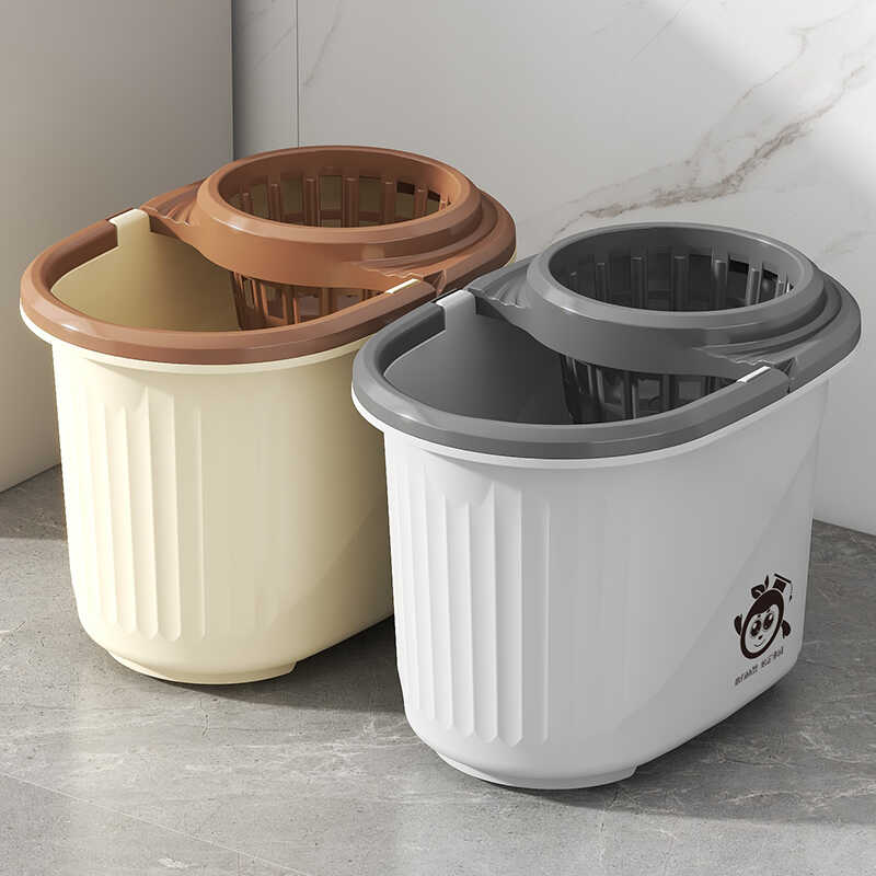 带滑轮家用加厚塑料拖把桶