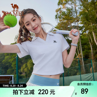 翻领跑步网球休闲百搭上衣 骆驼运动polo衫 女2025春夏新款 短袖 薄款