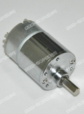 LX33B直流减速电机12V8转 33mm金属齿减速电机马达偏心轴12V8rpm