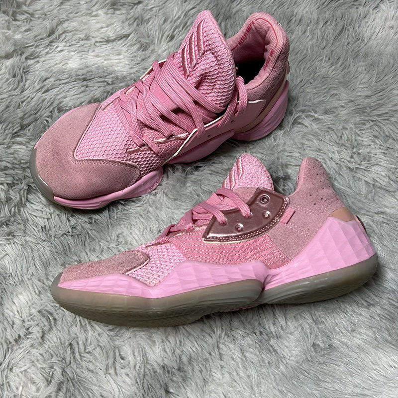 Adidas阿迪达斯 Harden Vol.4 哈登4代骚粉男子实战篮球鞋 EF1206