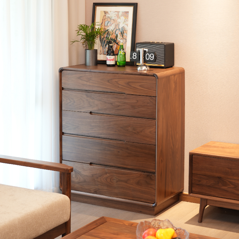 五斗柜非凡木作北美黑胡桃木简约