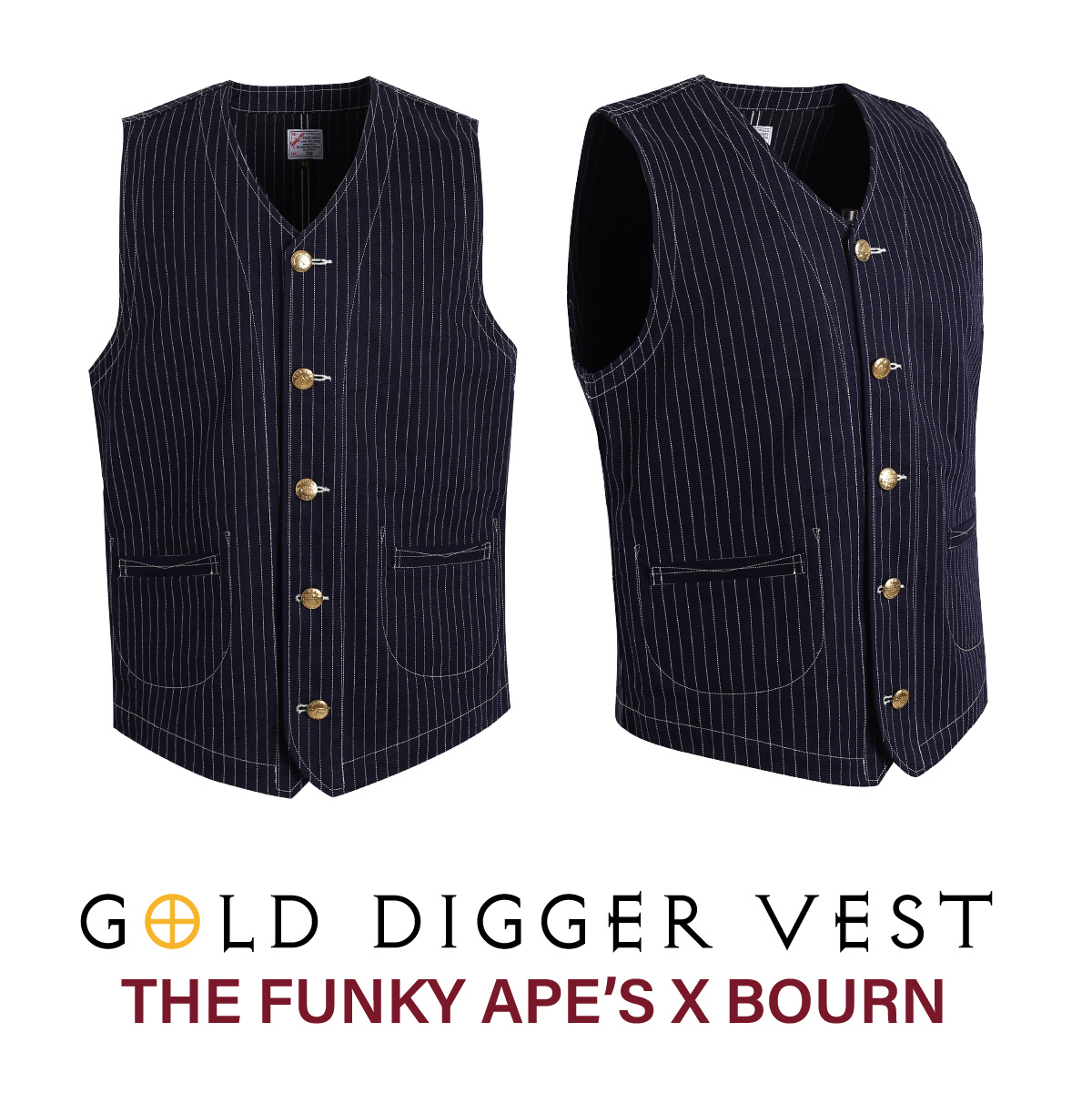 BOURN放客猩人合作款蓝染马甲