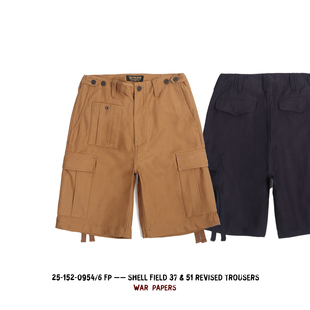 货运短裤 War 休闲短裤 贡缎12.5oz竹节纹宽松直筒工装 CARGO 夏季