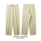 男士 西裤 高腰宽松人造丝条纹意式 NAOB 休闲正装 裤 Naples Slacks