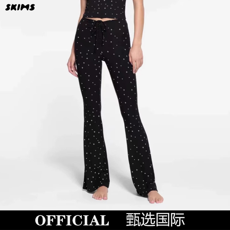 SKIMS卡戴珊同款休闲裤运动普拉提紧身显瘦弹力微喇瑜伽长裤女