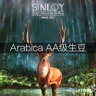 AA级生豆 SINLOY 1500米高海拔 Arabica 咖啡豆454克手工挑选新豆