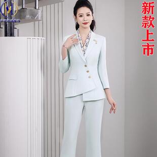 夜场公主服裤装显示修身高端小西服美容院职业夜总会公关西装套装