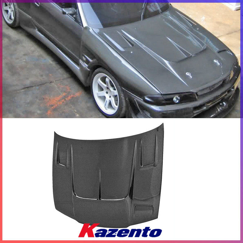 适用日产Skyline R32 GTS碳纤维改装前车头盖 开孔散热前引擎机盖
