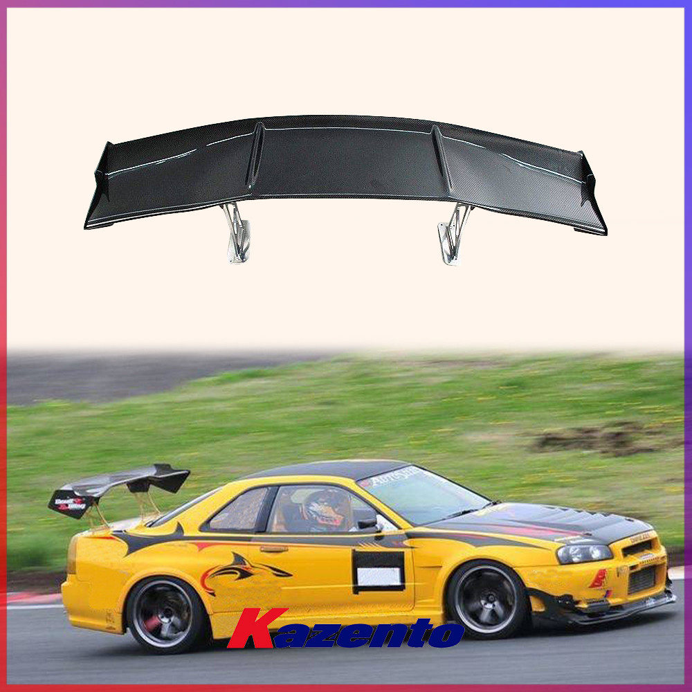 适用日产Skyline R34 GTR 碳纤维尾翼改装件 AUTOSLK款扰流定风翼