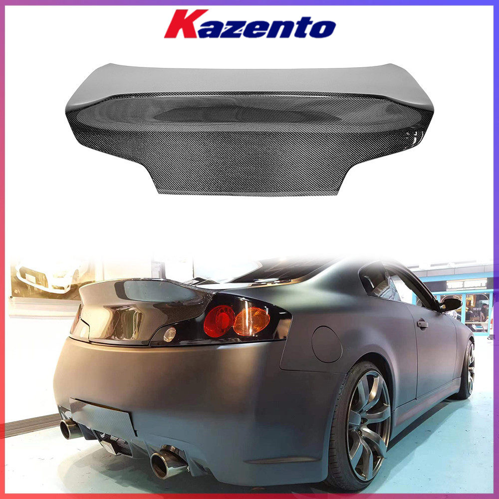 适用英菲尼迪Infiniti G35 碳纤维尾箱盖改装 KZ款带压尾后备箱盖