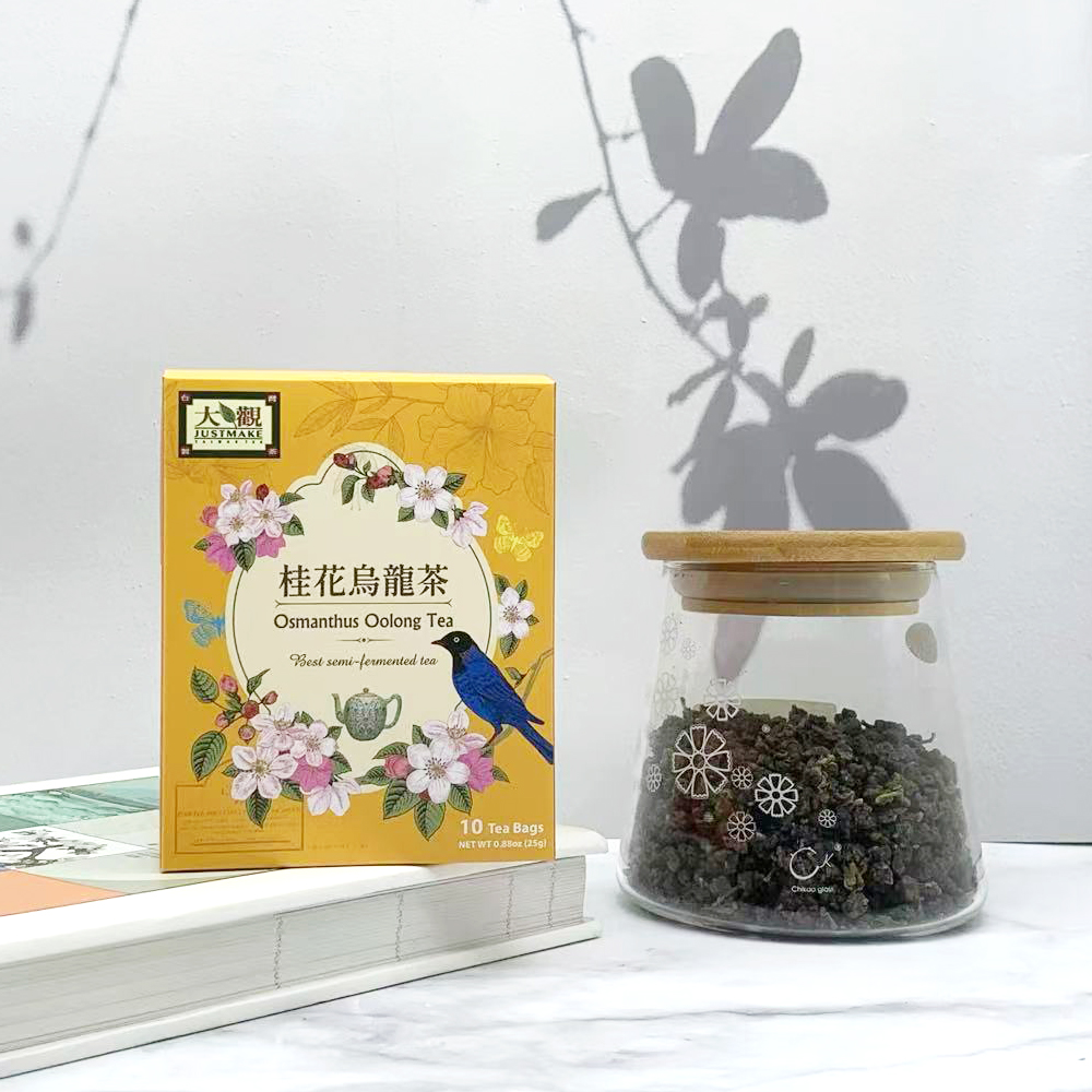 宏益大观中国台湾原装桂花乌龙茶三角原叶办公茶包袋泡茶