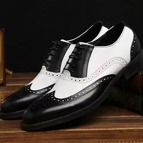 Men business formal dress leather shoes 欧美休闲男皮鞋大码47