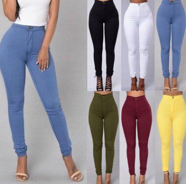 欧美新款糖果色铅笔裤Women Casual Pants Trousers Pencil Pants