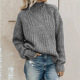 tops sweaters high Women knitted women necked pullover