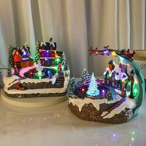 New Christmas glowing music box with concert water spray,