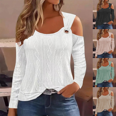women's Casual collar long sleeved shirt top