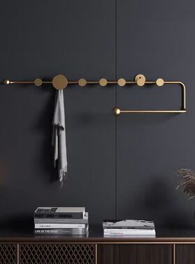 衣帽架卧室衣架墙上挂装饰卫生间壁挂玄关衣帽间进门挂衣架免打孔