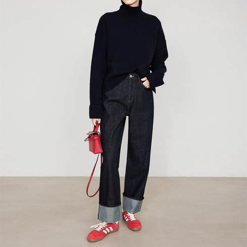 夏莫卡一裤两穿式原色赤耳牛仔裤