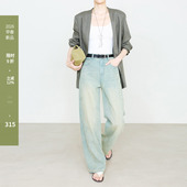 9776 怀旧复古风消胯显瘦弧形弯刀裤 夏莫卡爆款 果冻牛仔女2026新款