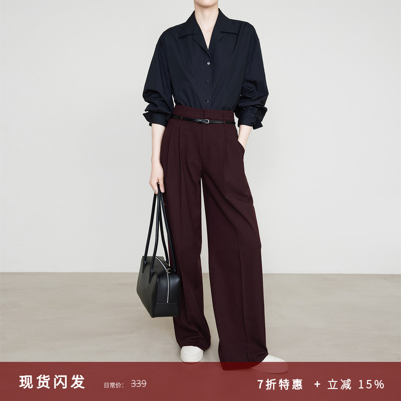 夏莫卡天然环保抗静电显瘦直筒裤