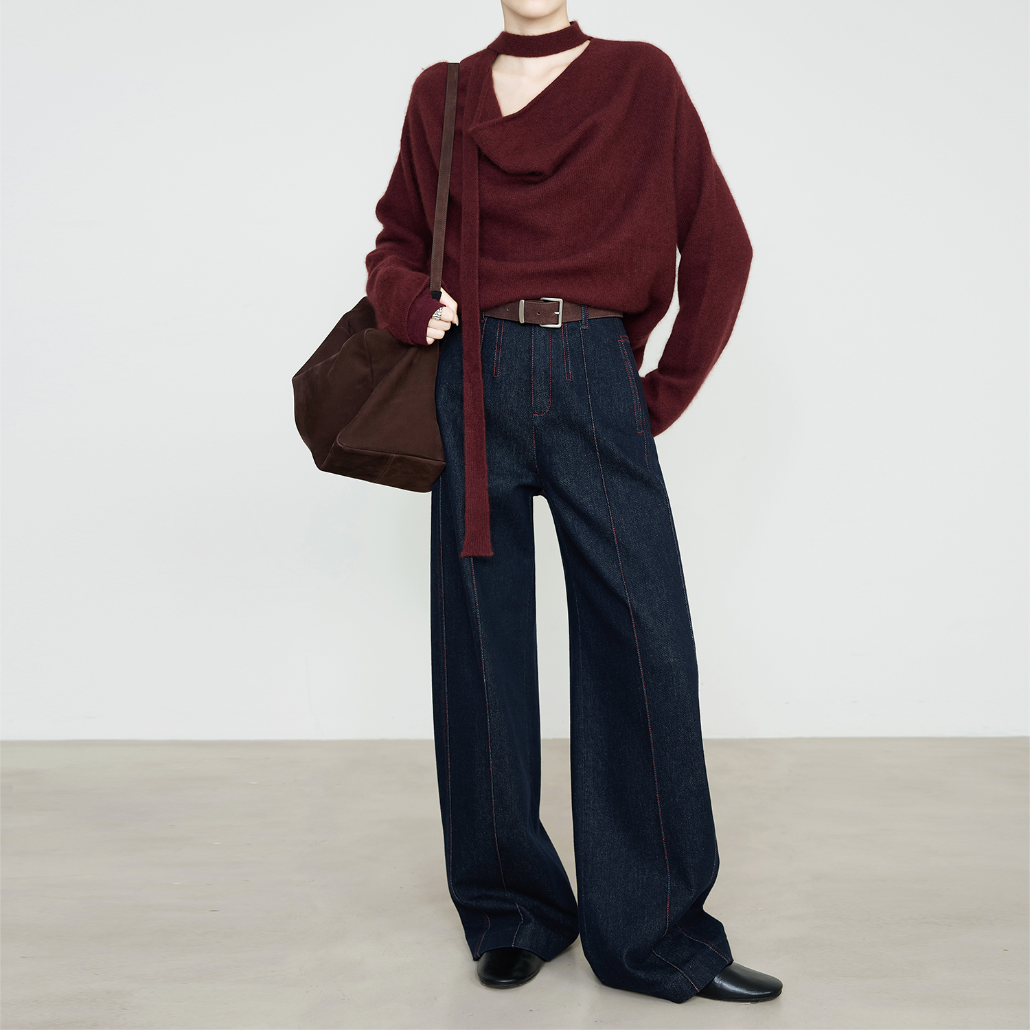 夏莫卡时髦高街鸿运原牛蓝牛仔裤