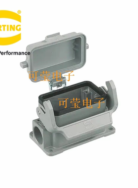 哈丁HARTING  09300240296 带防尘盖2PG29出线孔底座单扣表面安装