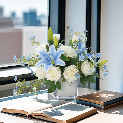 仿真花酒店餐厅桌面会议装饰摆件