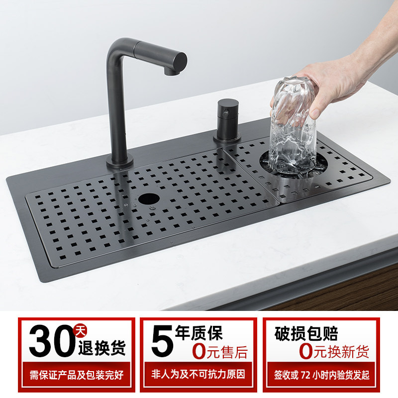 Planar抽拉龙头高压洗杯吧台水槽