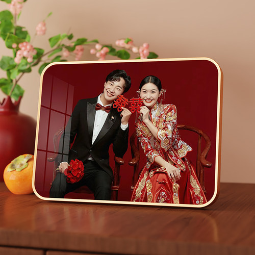 情侣婚纱照相框摆台高清输出打印