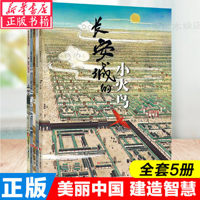 孙俪  美丽中国·建造智慧系列绘本全套5册 汇集中国建筑智慧和巧思的儿童绘本长安城的小火鸟 幼儿园早教启蒙绘本图画故事书籍