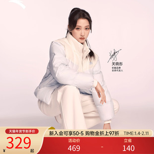 安踏面包羽绒丨多巴胺短款羽绒服女士冬季宽版棉服面包服保暖外套