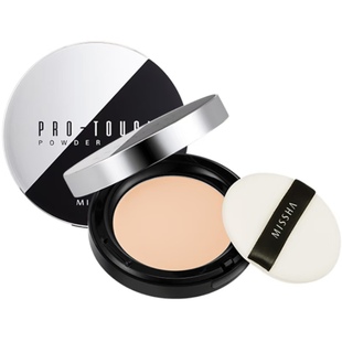 韩国MISSHA谜尚PRO TOUCH POWDER亲肤控油定妆遮瑕粉饼21号带粉扑