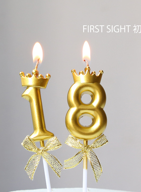 数字蜡烛蛋糕装饰插件儿童宝宝周岁生日派对氛围感布置拍照道具