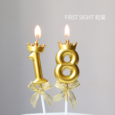 数字蜡烛蛋糕装饰插件儿童宝宝周岁生日派对氛围感布置拍照道具