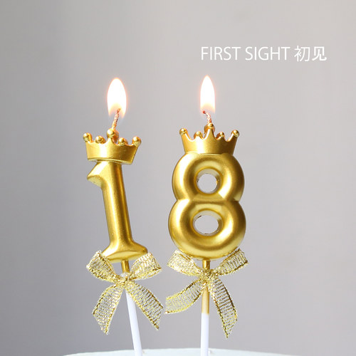 数字蜡烛蛋糕装饰插件儿童宝宝周岁生日派对氛围感布置拍照道具