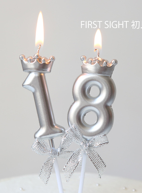 数字蜡烛蛋糕装饰插件儿童宝宝周岁生日派对氛围感布置拍照道具