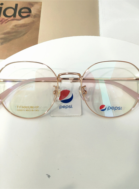 49mm百事可乐pepsi眼镜框男时尚圆框眼镜架近视镜超轻钛架320011