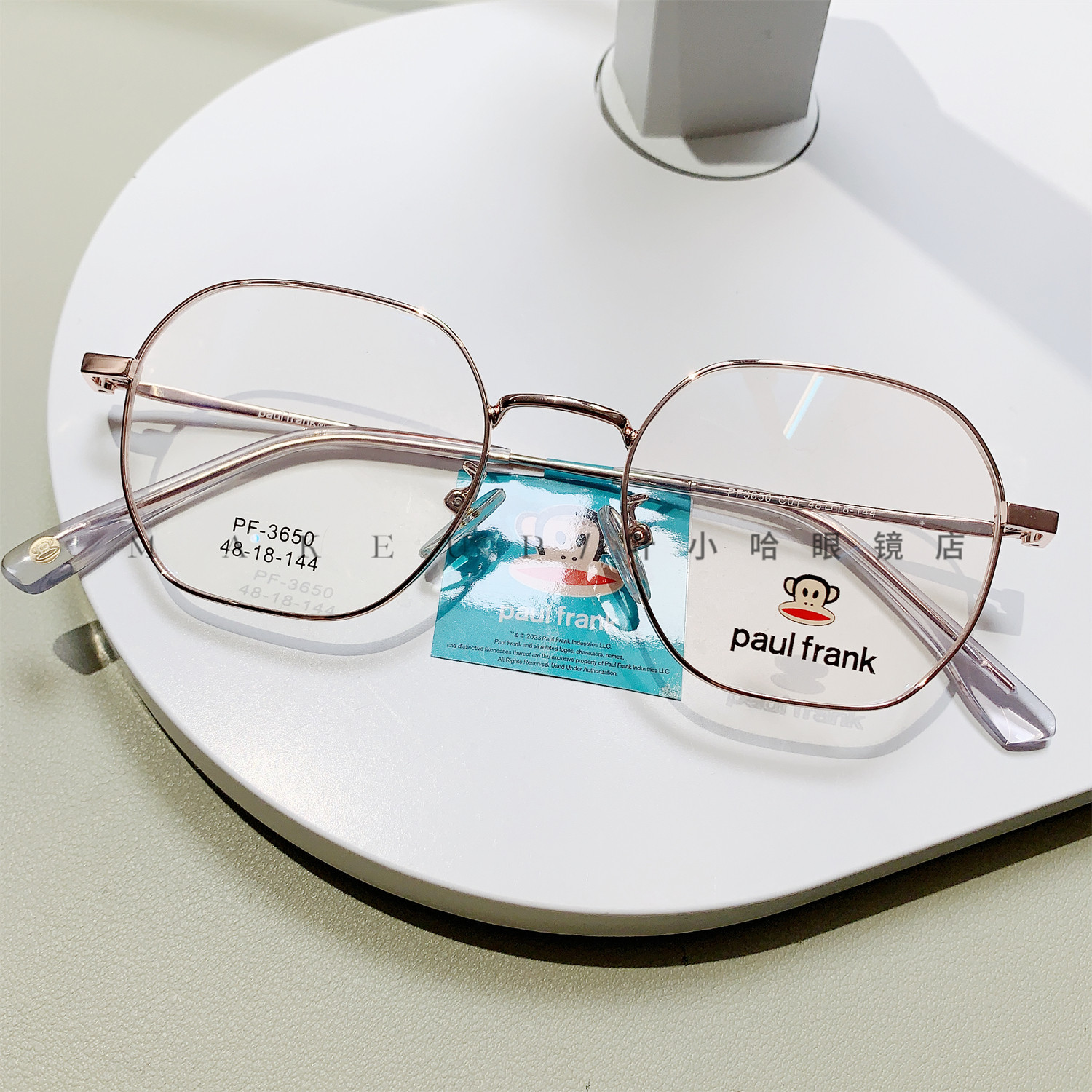 新品大嘴猴儿童多边形近视眼镜架男女童复古舒适金属镜框超轻3650