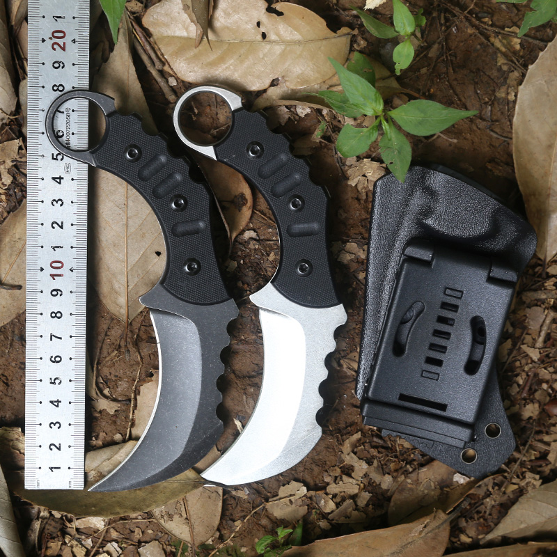 一体刀具防身冷兵器鹰爪刀户外小刀锋利随身战术爪子刀氚气几何刀