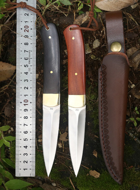 D2钢刀具防身野营刀户外小刀高硬度直刀求生小刀野外生存小刀锋利