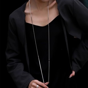925纯银加长蛇骨链项链女长款毛衣链2026新款高级感轻奢小众125cm