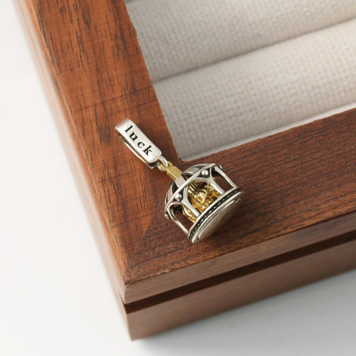 925纯银旋转木马万能扣吊坠配件