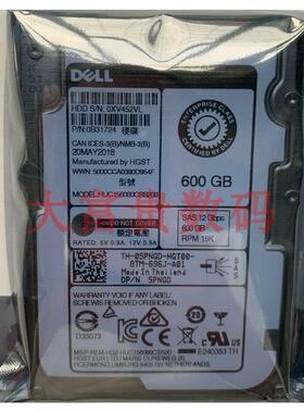 dell R730 R630 600G 15K 2.5寸 12Gb SAS硬盘 5PNGD 4HGTJ FPW68