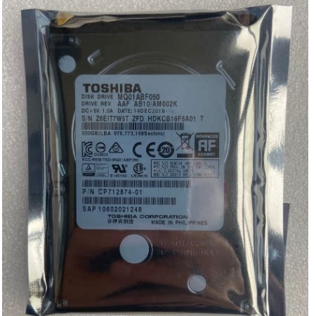 原装东芝 MQ01ABF050 500G笔记本硬盘2.5寸机械硬盘SATA3串口7MM